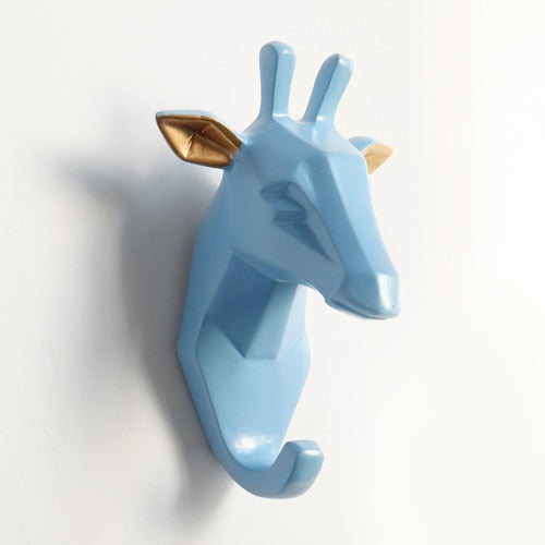 Animal Head Sticker Hook Statue