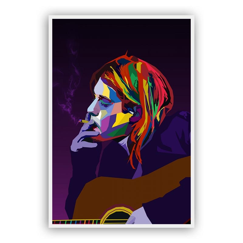 Kurt Cobain Anderson Paak Ariana Grande Celebrity Canvas Art