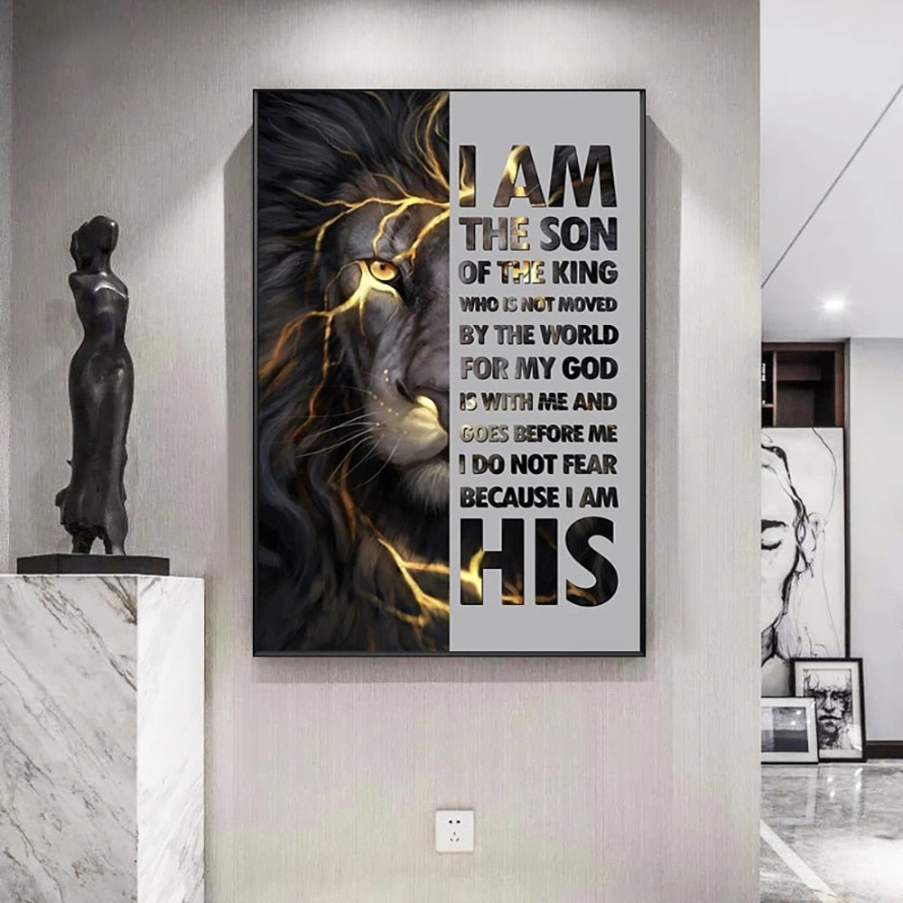 Lion Motivational Canvas Art