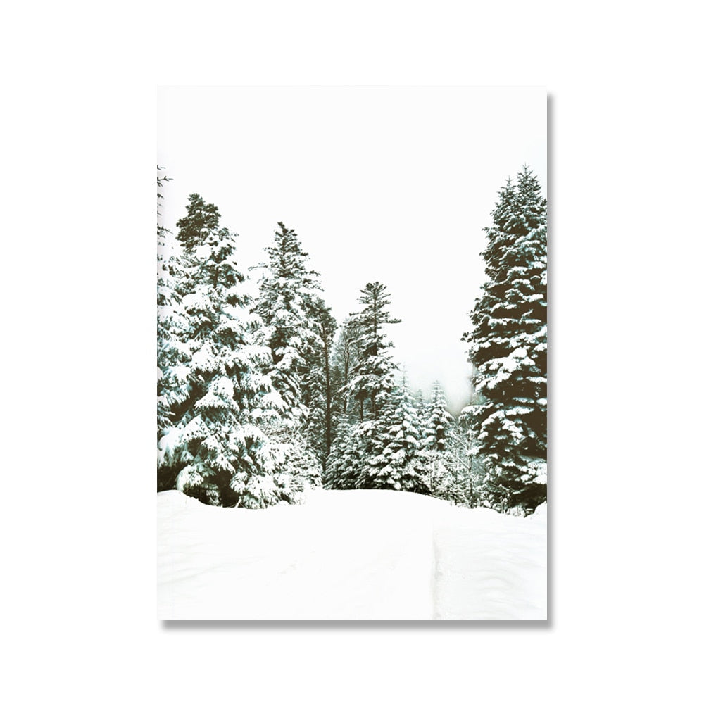 Winter Wonderland Sika Deer Canvas Art