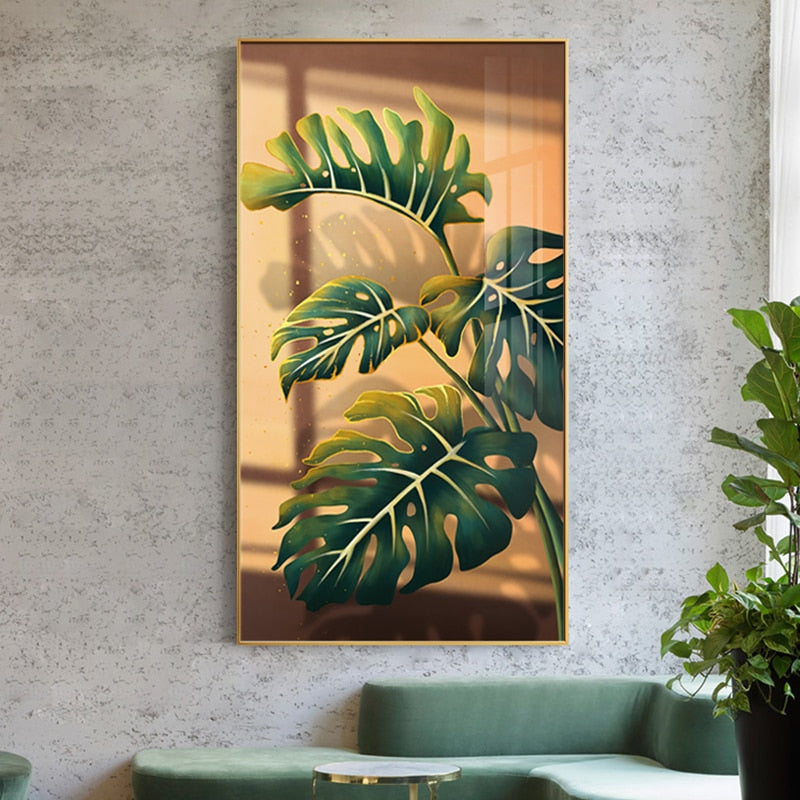 Sunlight Leaf Plant Canvas Art