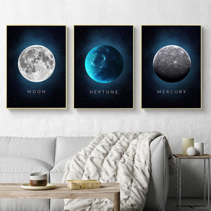 Planet Wall Art Canvas