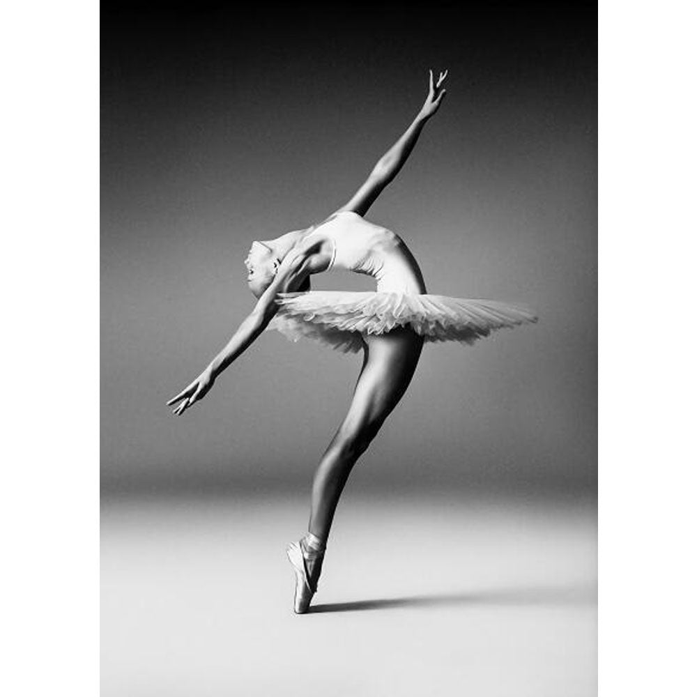 Black and White Ballet Girl On The Wall Canvas Art