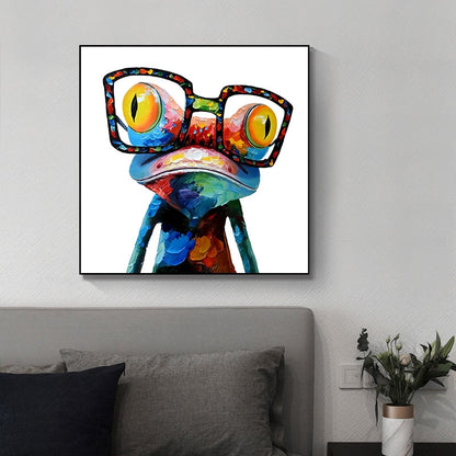 Frog with Glasses Canvas Art