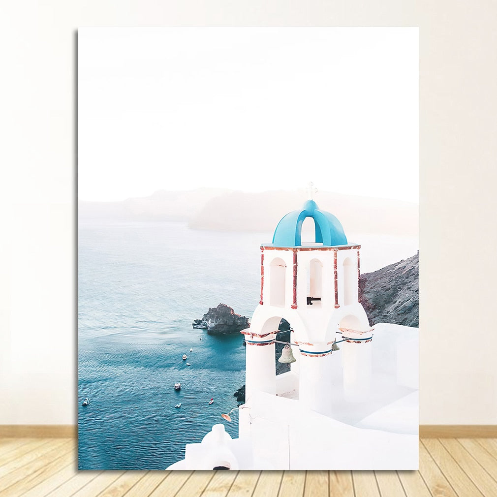 Santorini Wall Art Canvas