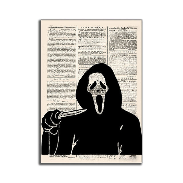 Horror Movie Character Canvas Art