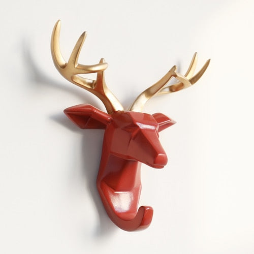 Animal Head Sticker Hook Statue