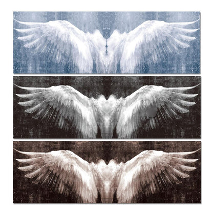 Black And White Angel Wings Wall Art Canvas