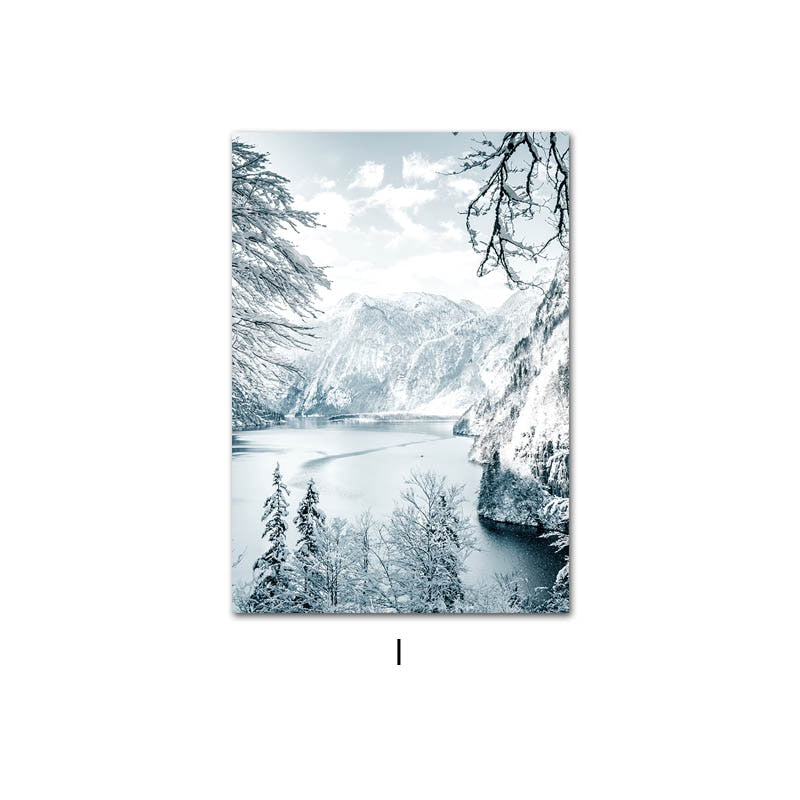 Mystical Siberia Winter Snow Forest Canvas Art