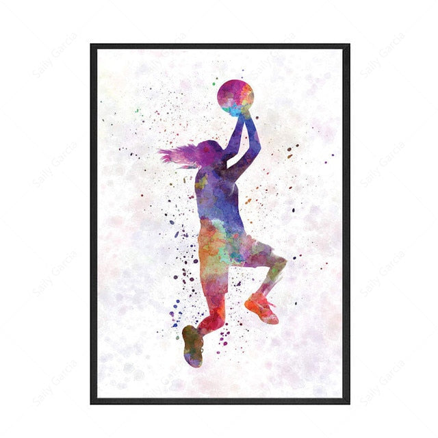 Basketball Gesture Canvas Art