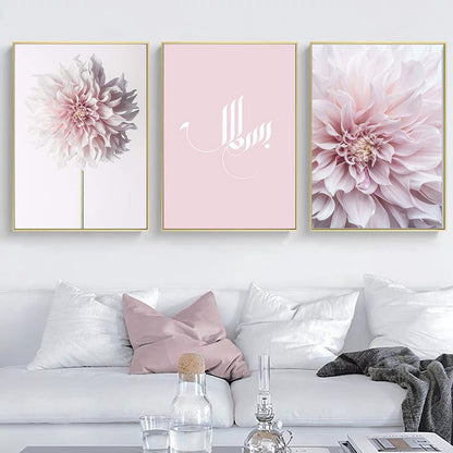 Pink Islamic Art Canvas