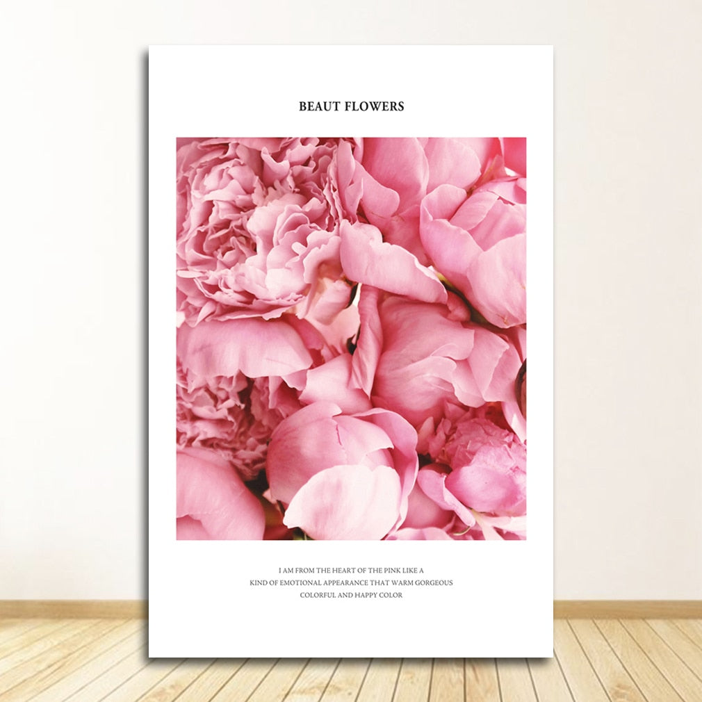 Elegant Peony Flower Canvas Art