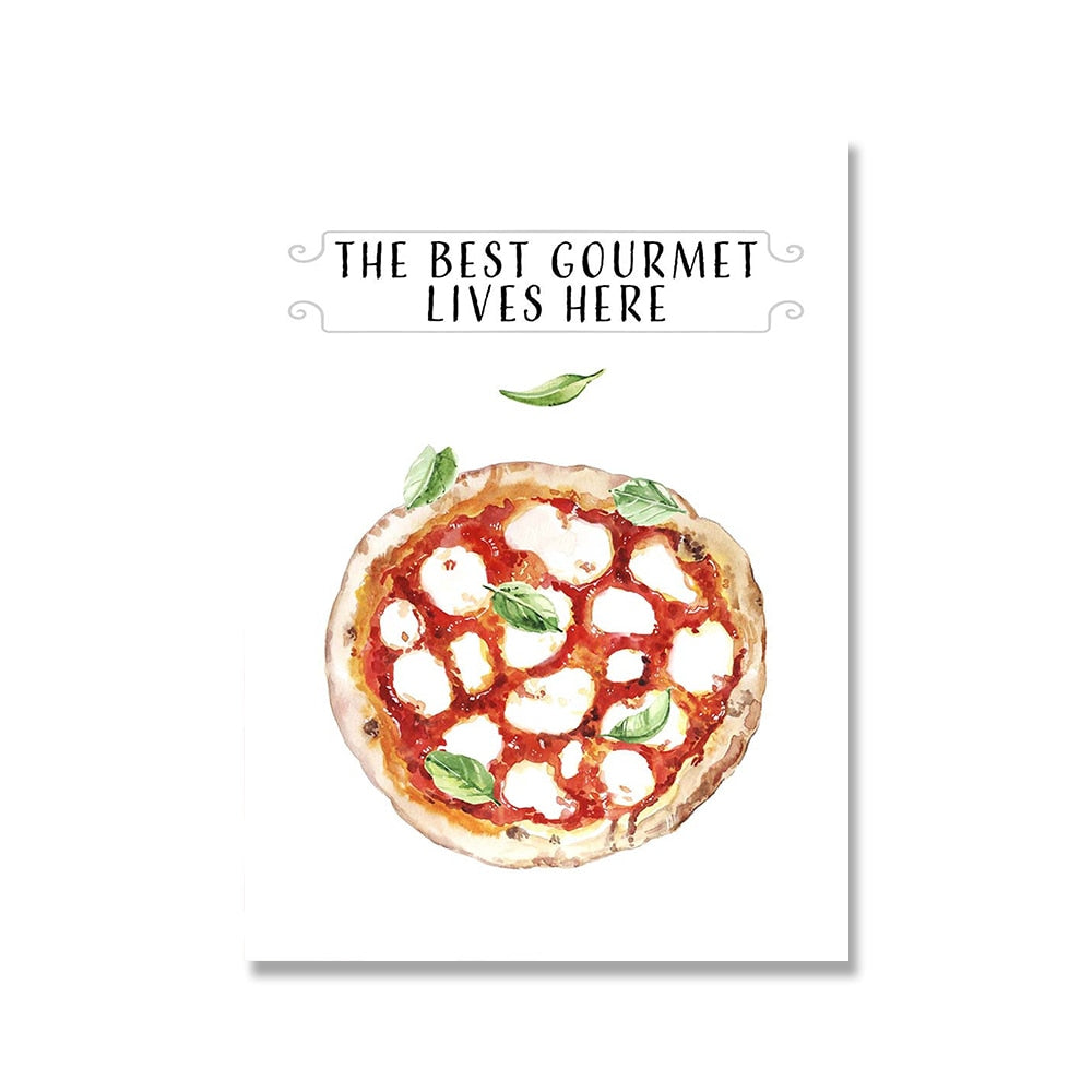 Italian Gourmet Pizza Canvas Art