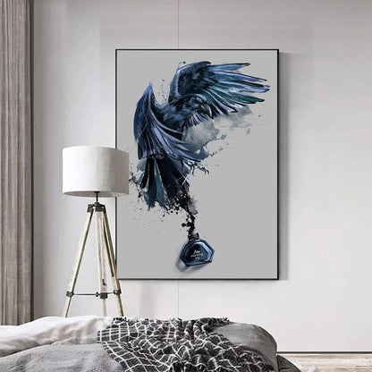 Dark Blue Eagle Canvas Art