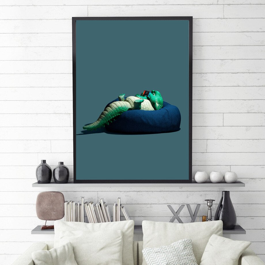 Animal Play Games Canvas Art