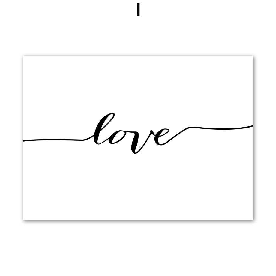 Black White Sketch Girl Lover Line Canvas Art