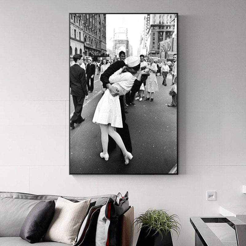 Century Kiss Second World War Canvas Art