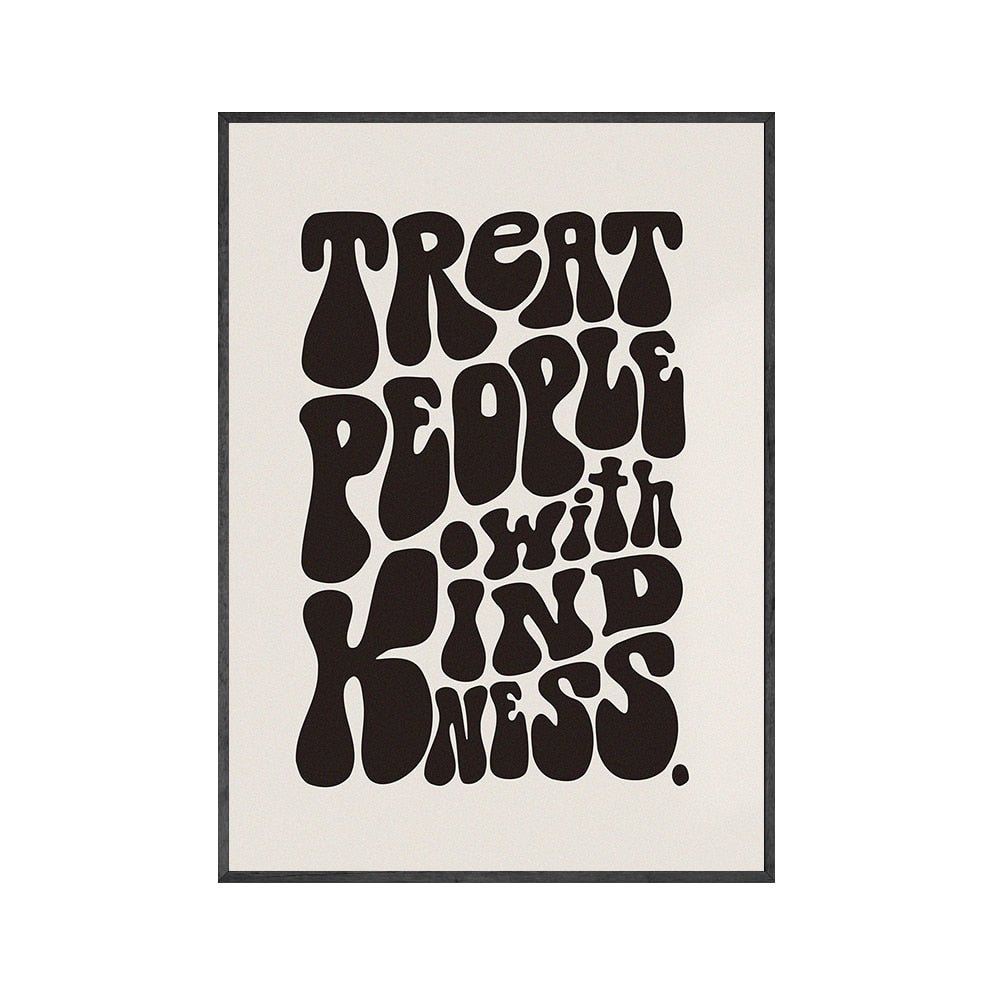 Treat People With Kindness Quotes Canvas Art