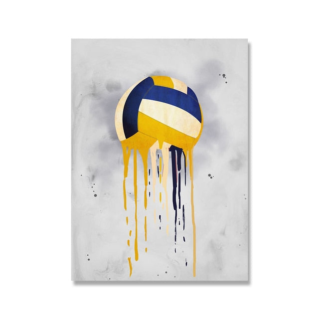 Football Basketball Volleyball Tennis Sport Canvas Art