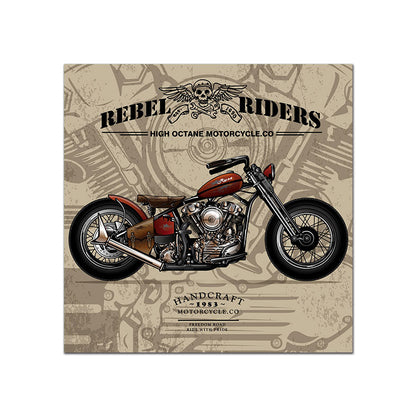 Classic Motorcycle Poster Vintage Canvas Art