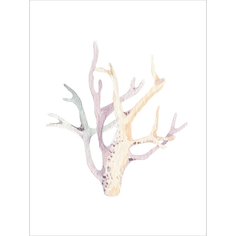 Watercolor Starfish Marine Canvas Art