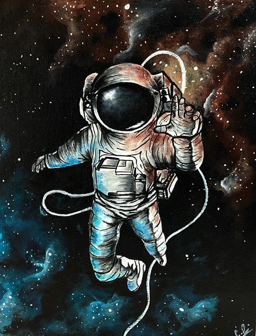 Astronaut Painting Wall Art Canvas