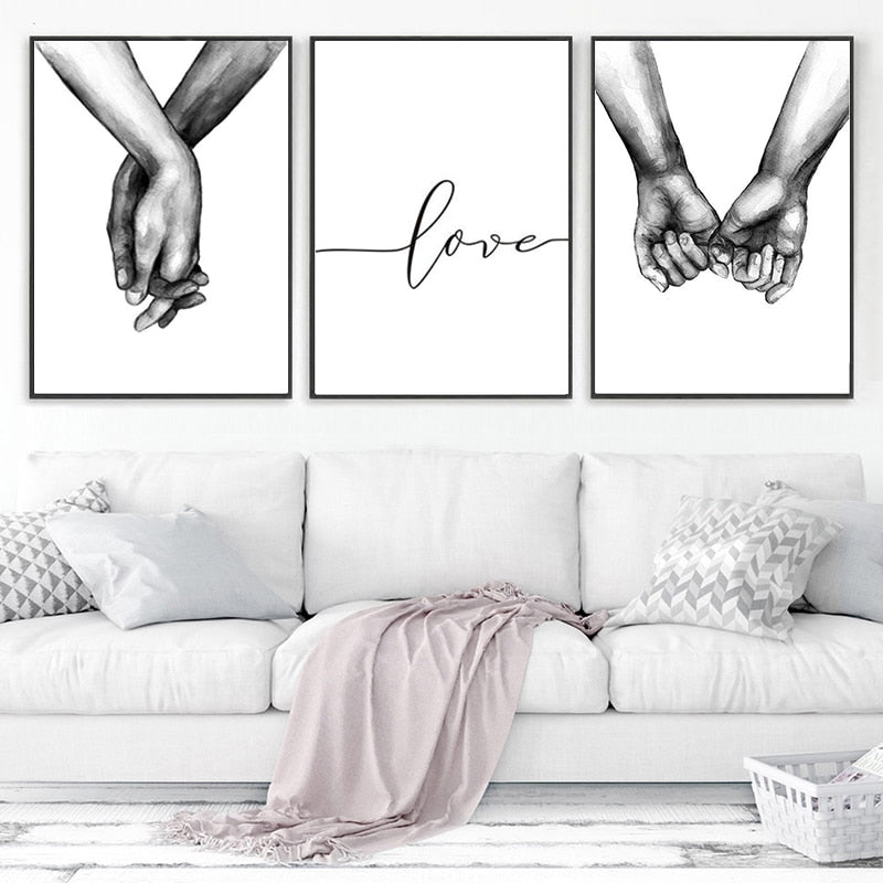 Black and White Love Canvas Art