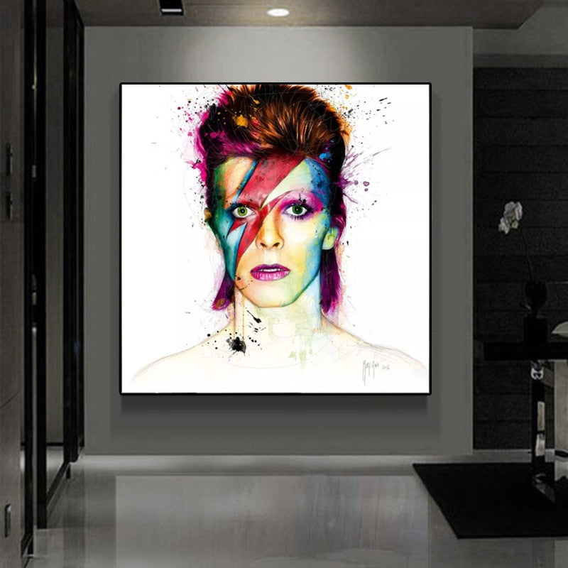 David Bowie Aladdin Sane Album Canvas Art