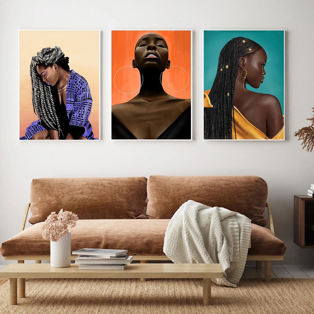 Powerful Black Woman Canvas Art