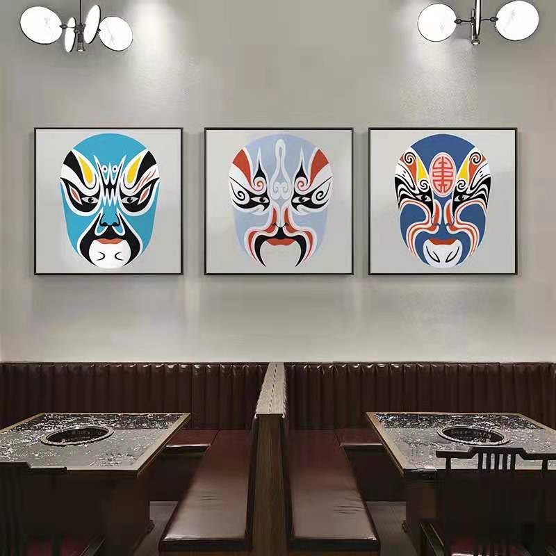 Chinese Peking Opera Makeup Mask Canvas Art