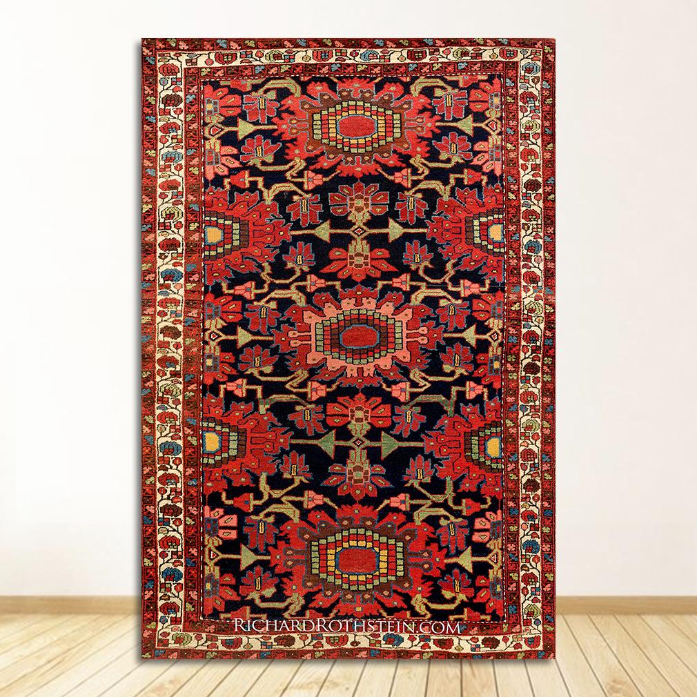 Antique Persian Carpet Retro Wall Art Canvas