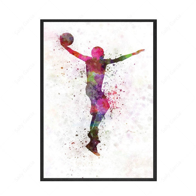 Basketball Gesture Canvas Art