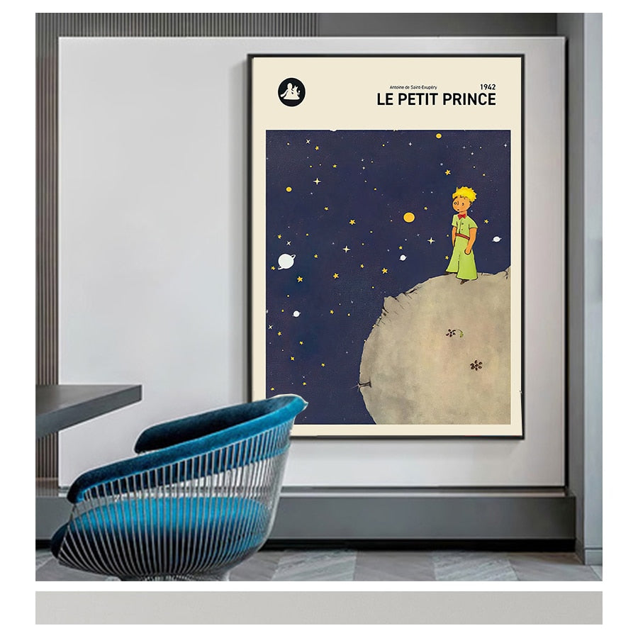 Le Petit Prince / The Little Prince Book Cover Canvas Art