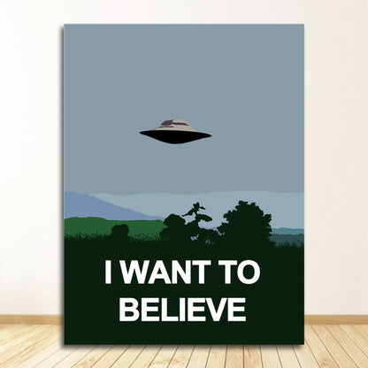 I Want To Believe X File Canvas Art