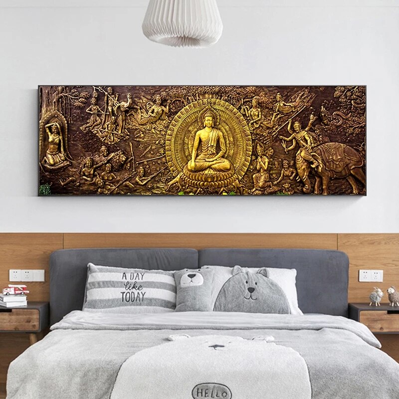 Golden Buddha Canvas Art