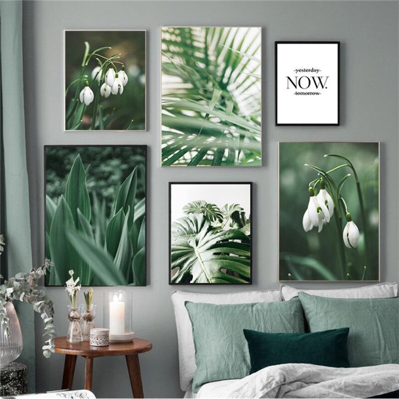 White Tulip Monstera Plant Canvas Art