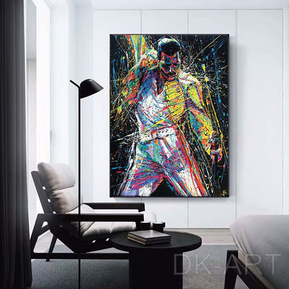 Freddie Mercury Graffiti Wall Art Canvas