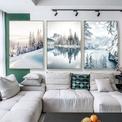 Mystical Siberia Winter Snow Forest Canvas Art