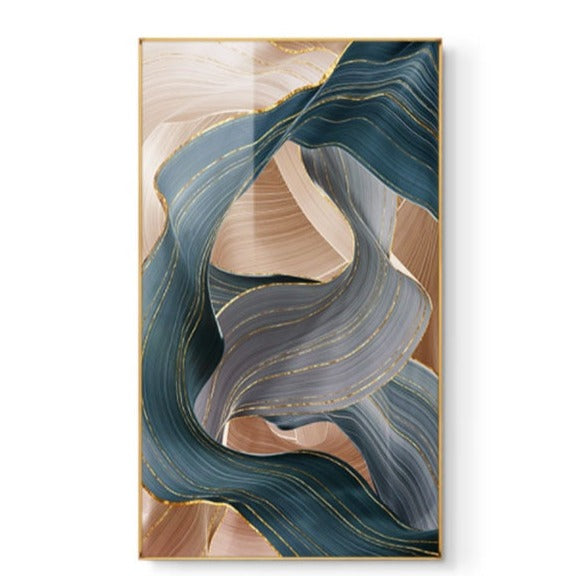 Abstract Luxury Ribbon Canvas Art