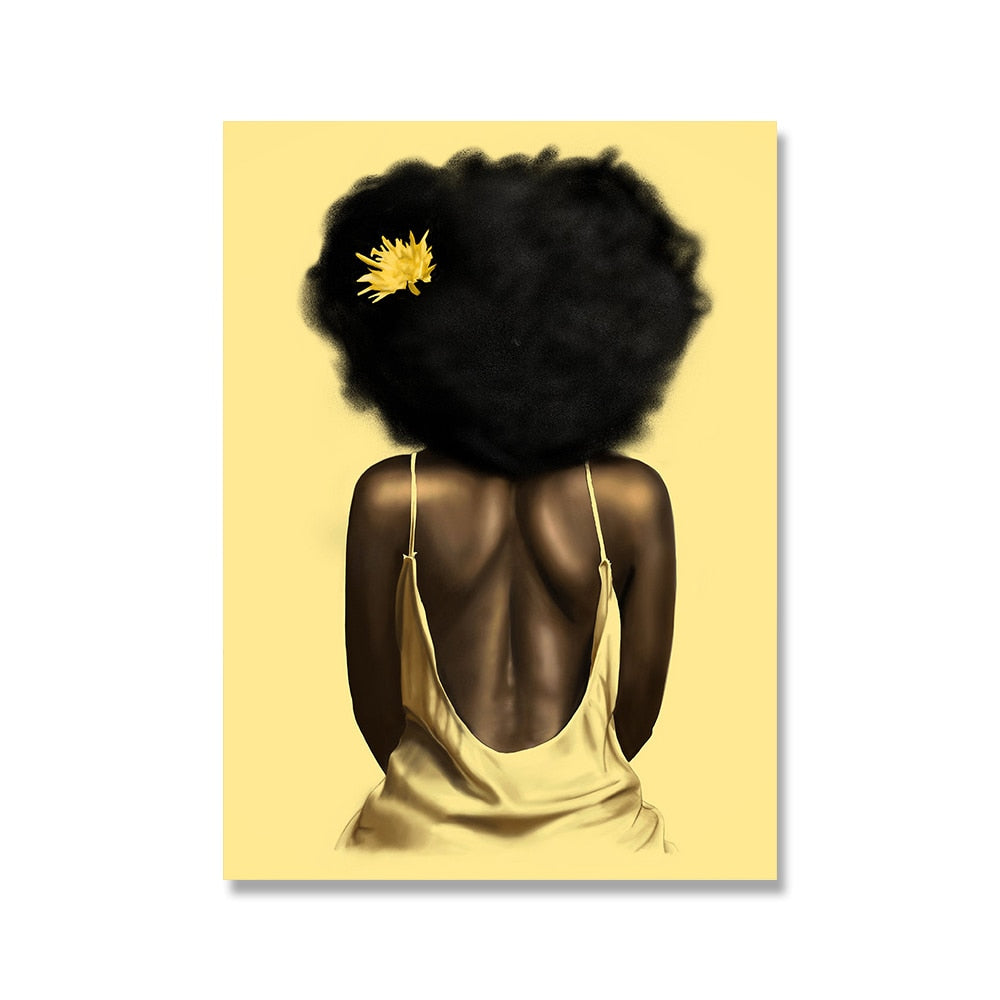 Powerful Black Woman Canvas Art