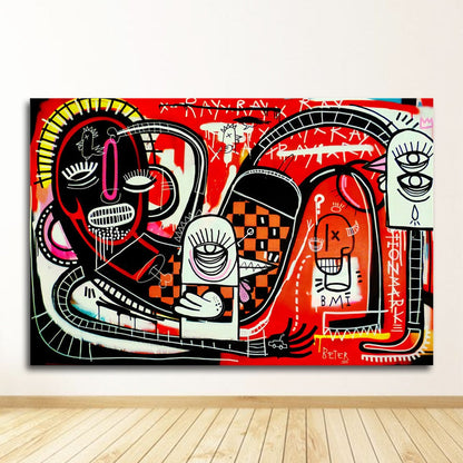 Graffiti Street Art Joachim Abstract Colorful Canvas Painting Art