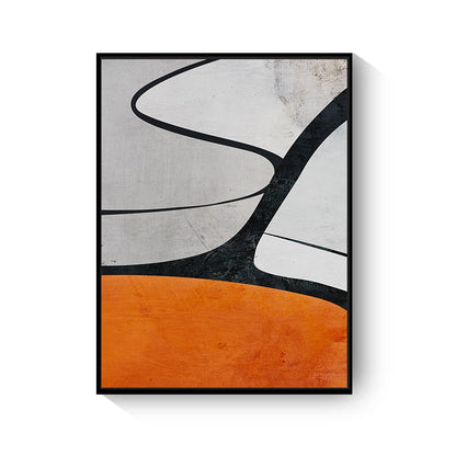 Modern Black Orange Horseman Canvas Art