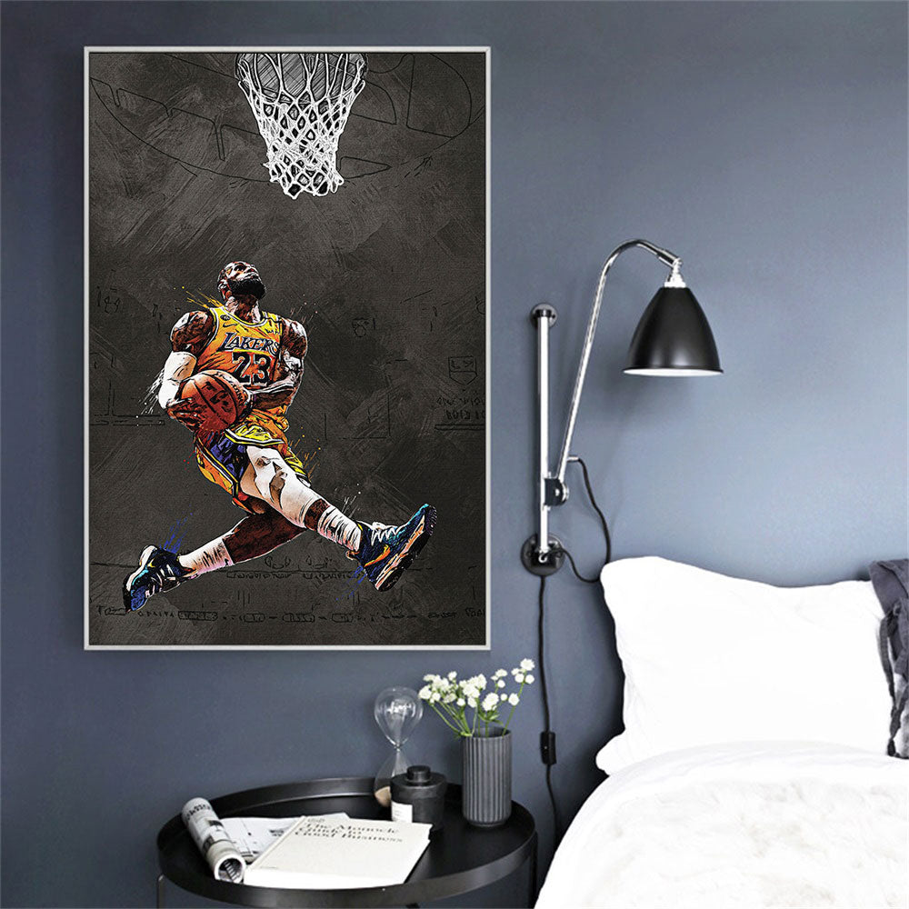 Basketball Star LeBron James Canvas Art