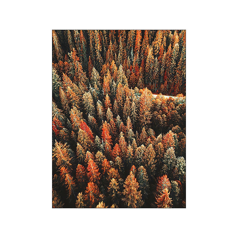 Autumn Forest Wooden House Canvas Art