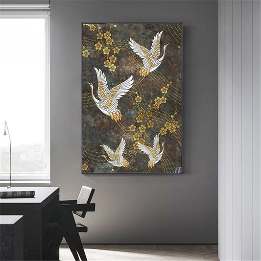 Chinese Crane Canvas Art