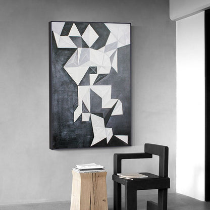 Black and White Geometric Canvas Art