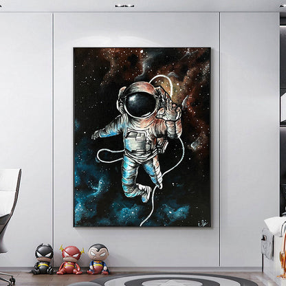 Astronaut Painting Wall Art Canvas