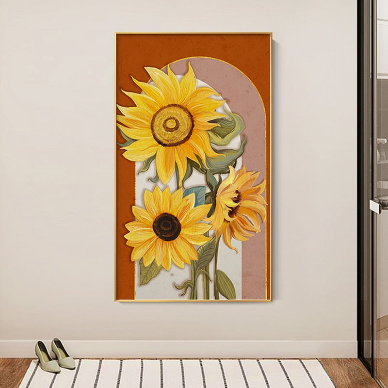 Modern Flower Sunflower Canvas Art