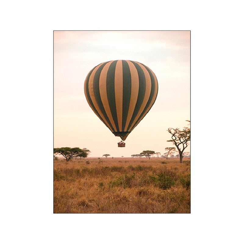 Autumn Grassland Africa Landscape Canvas Art