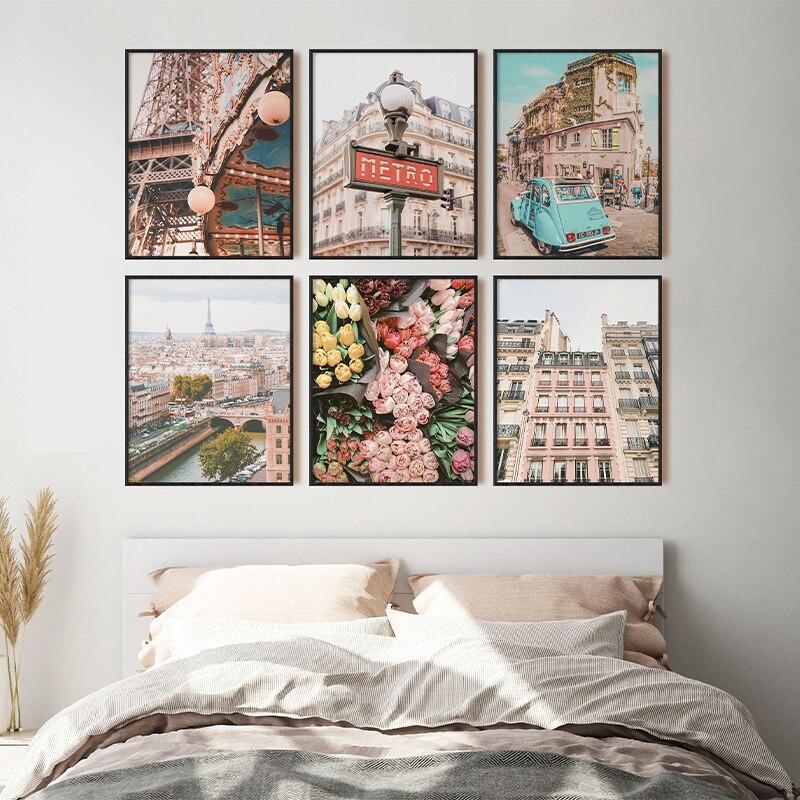 Travel City Paris Landscape Canvas Art